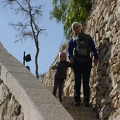 Erynn walking around Jerusalem with her kids
